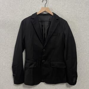 Armani Exchange Blazer Mens 36 Black 2 Button Dress Sport Jacket Modern Classic